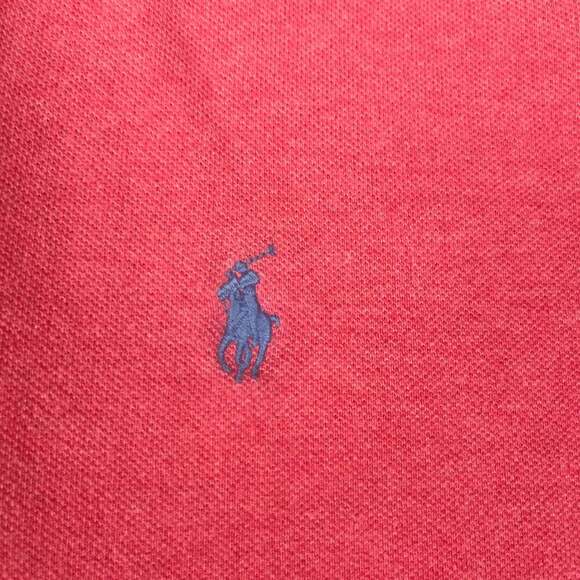Ralph Lauren Polo Shirt Adult Large Rust Red Embroider Pony Mens - Picture 4 of 10